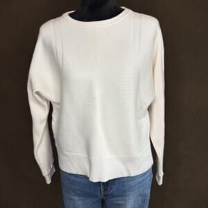 Truth by Republic Textured Knit Sweater Women’s Medium White Pullover Minimalist